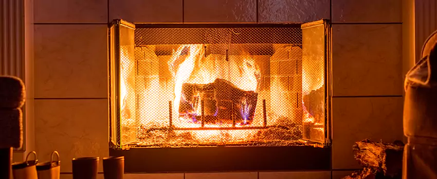 Mendota Hearth Landscape Fireplace Installation in Hudson, Massachusetts