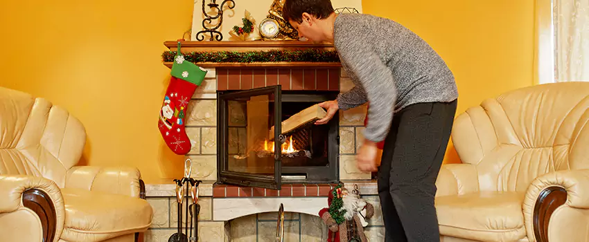 Rusted Metal Fireplace Restoration in Hudson, Massachusetts