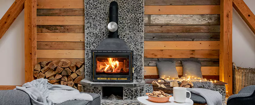 Thelin Hearth Products Direct Vent Gas Stove Fireplace Inspection in Hudson, Massachusetts